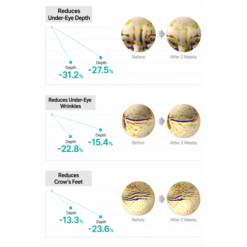 Rejuran Intensive Eye Cream before after clinical study for eye area wrinkles