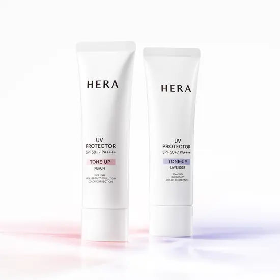 HERA UV Protector Tone-Up Peach and lavender SPF50+ PA++++