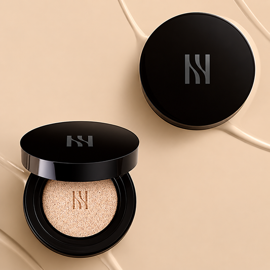 Hera black cushion with spf with texture