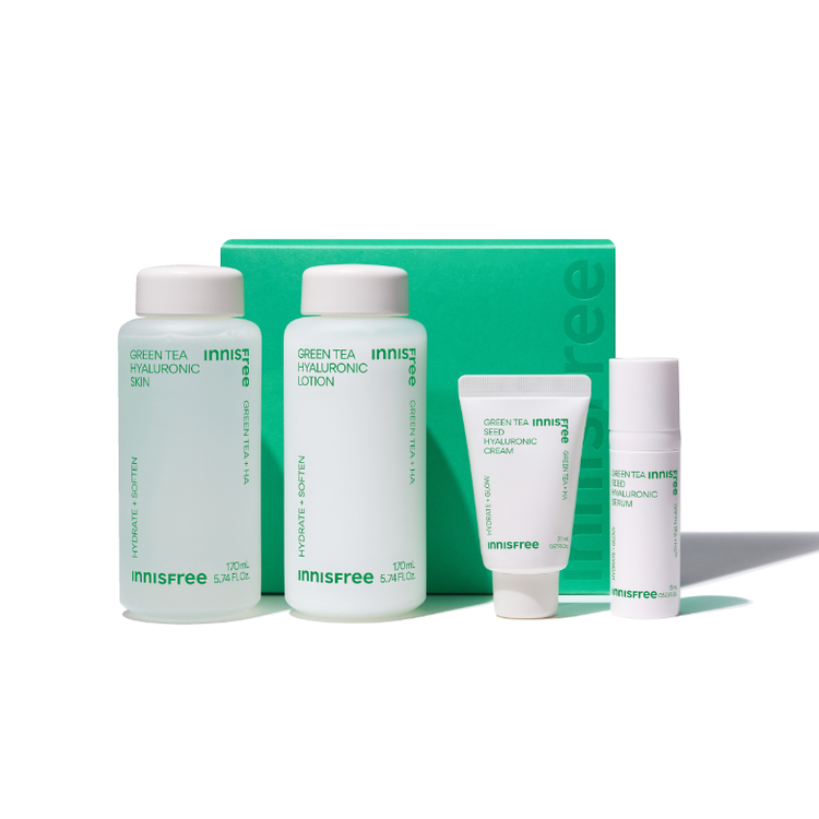 Innisfree Green Tea Hyaluronic Skin Care Set | K-Beauty Blossom USA