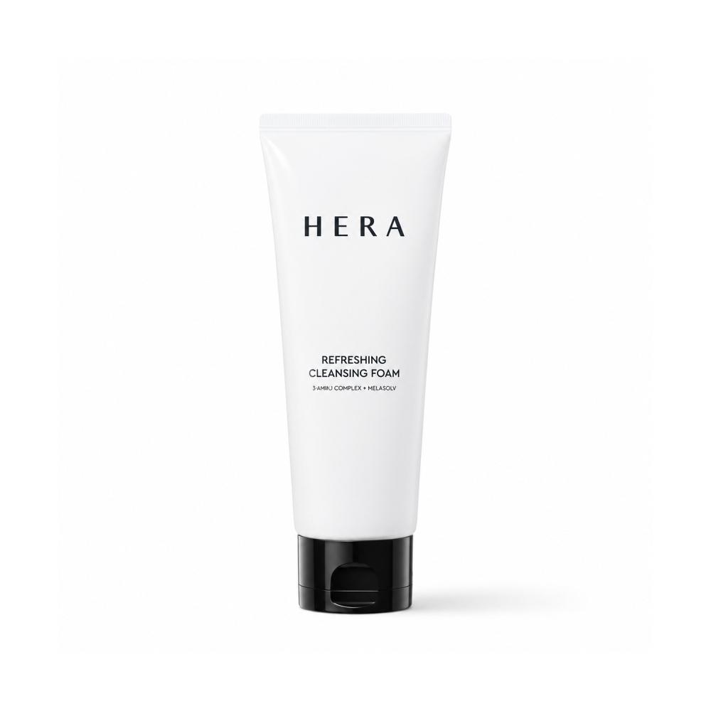 HERA Refreshing Cleansing Foam Korean facial cleanser with amino complex and gentle exfoliating texture