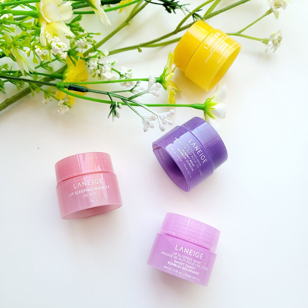 A gift set of four Laneige lip care products