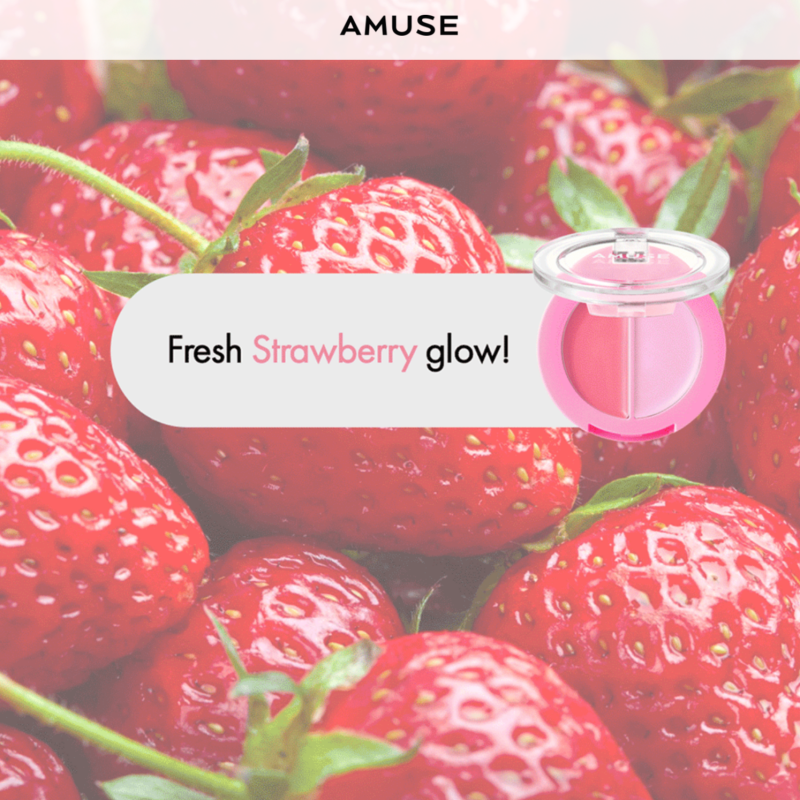 AMUSE strawberry lip and cheek balm natural pink dewy blush