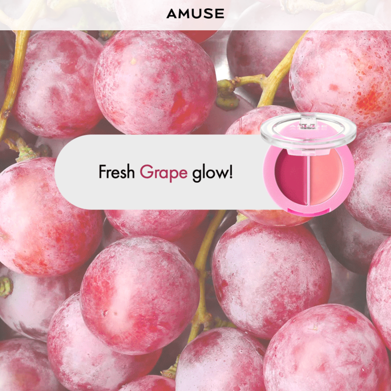 AMUSE grape lip and cheek balm cool berry tone dewy finish
