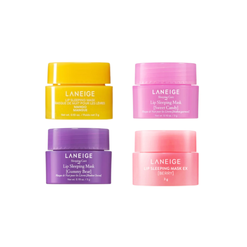 A gift set of four Laneige lip care products