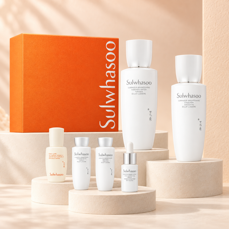 Sulwhasoo Lumiwise Korean skincare set for dull and uneven-looking skin