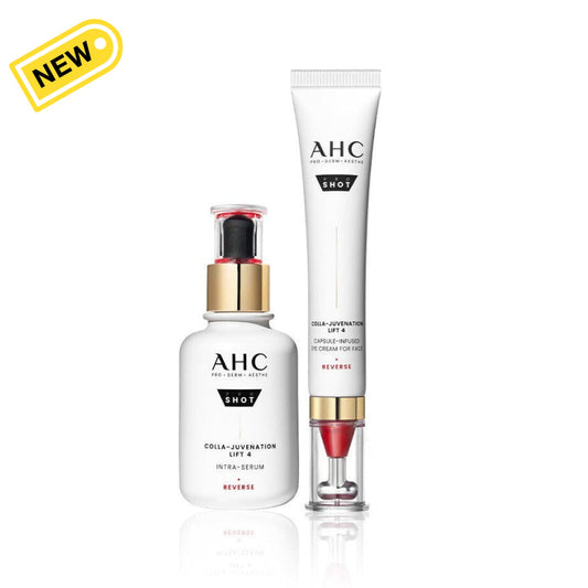 AHC Pro Shot Colla-Juvenation Lift 4 set with 40 mL Intra-Serum and 30 mL Capsule-Infused Eye Cream