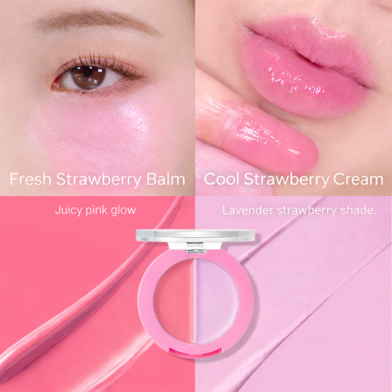 AMUSE strawberry lip and cheek balm natural pink dewy blush
