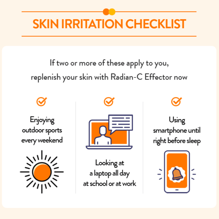 skin irritation checklist for radian c effector | K-Beauty Blossom USA