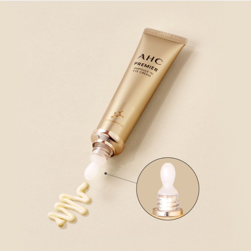 Texture of AHC Premier Ampoule In Eye Cream Collagen | K-Beauty Blossom USA