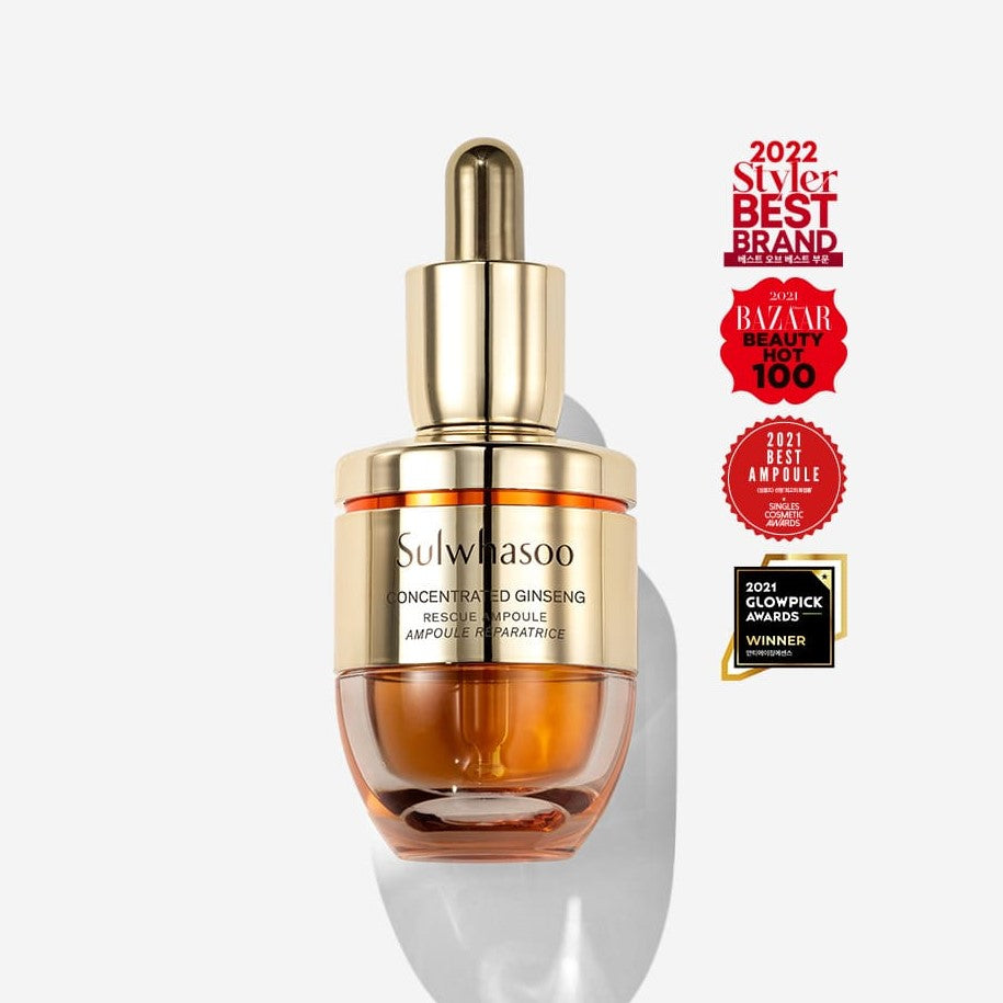Award winner, SULWHASOO Concentrated Ginseng Rescue Ampoule | K-Beauty Blossom USA