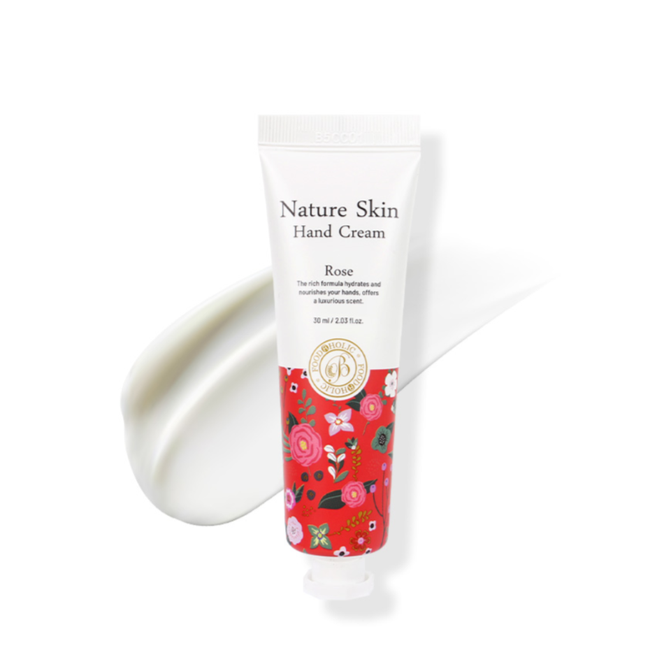 Foodaholic Nature Skin Hand Cream Rose | K-Beauty Blossom USA